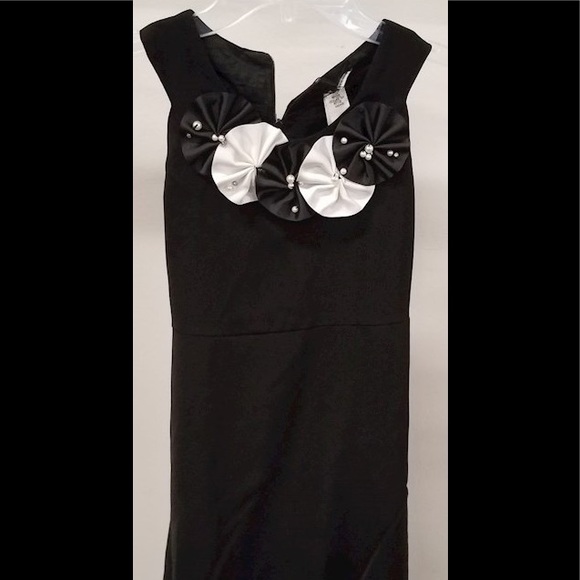 NWT David Charles London Magic Satin Rosette Dress - Picture 2 of 12